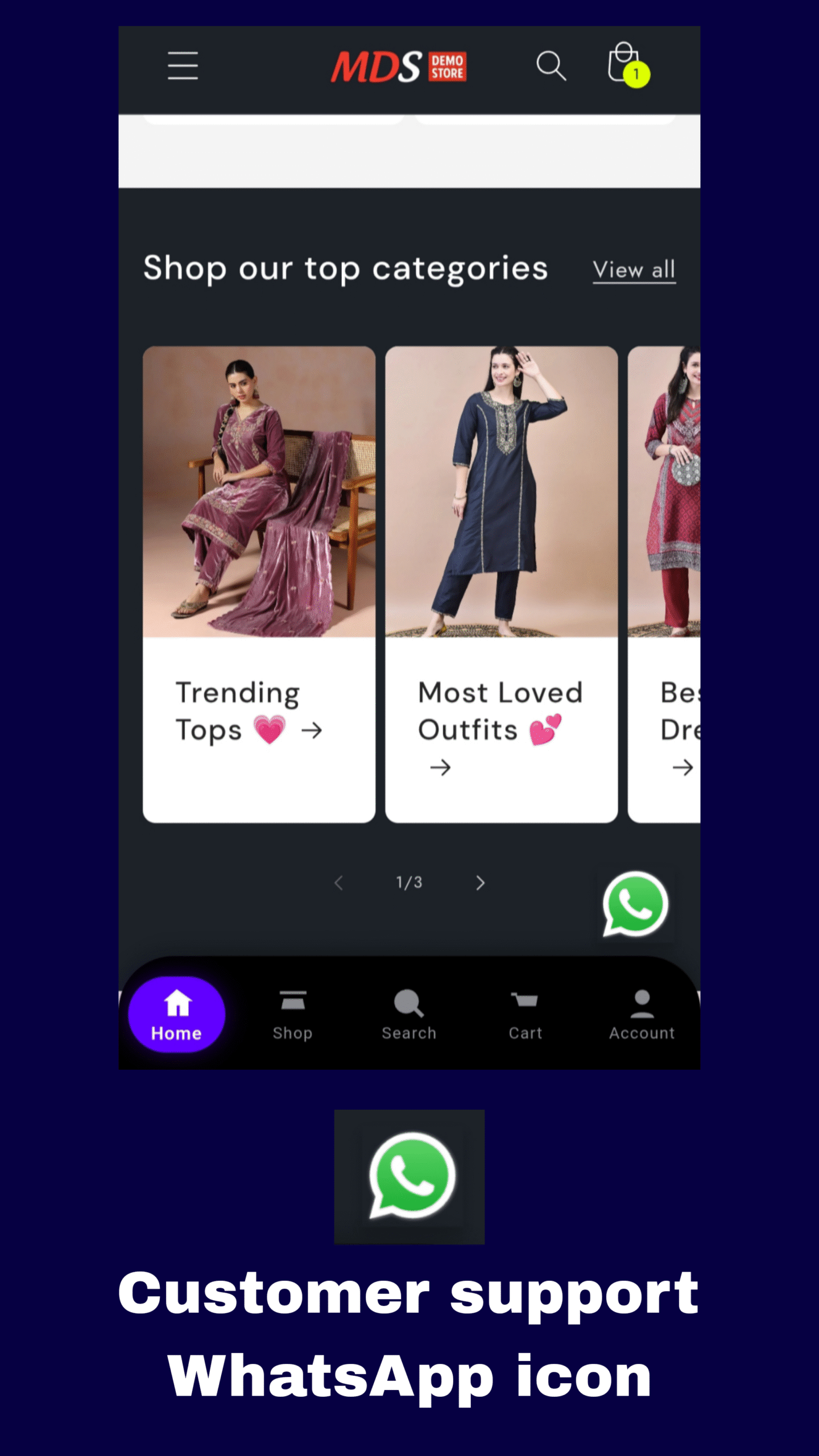 Floating Whatsapp Icon