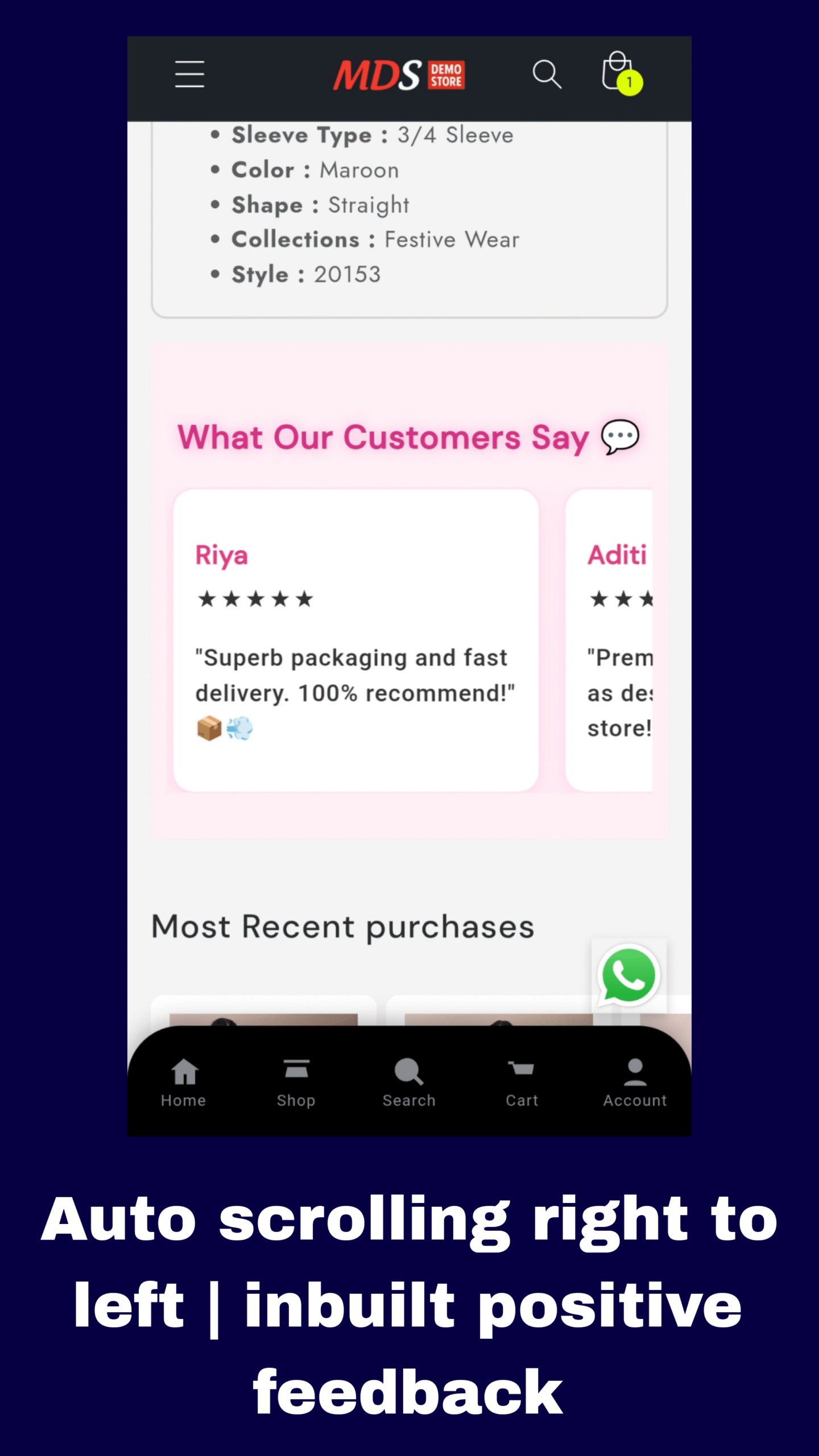 Fake What our customer says Widget