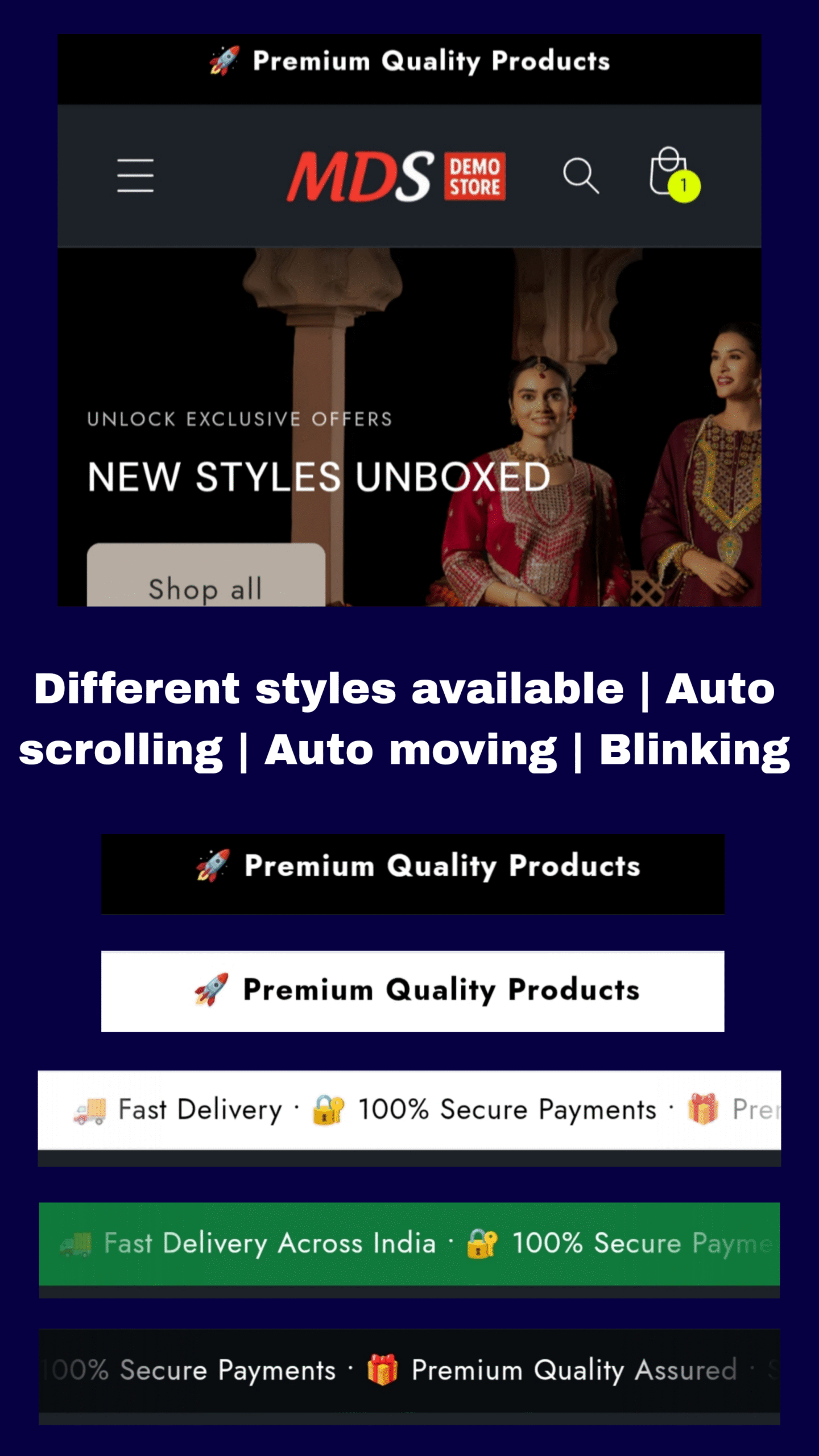 Top Announcement Bar