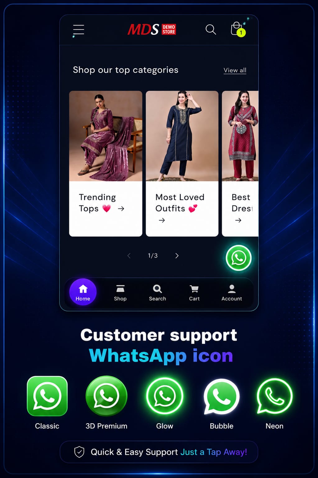 Floating Whatsapp Icon